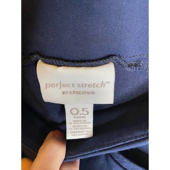 Chico’s Perfect Stretch Navy Blue Pants Ankle Women’s Chico's 0.5 - Picture 3 of 5